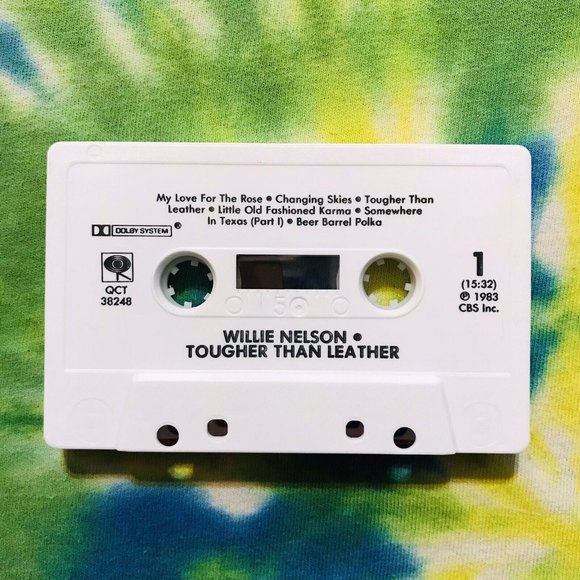 Willie Nelson Tougher Than Leather Cassette Tested Country - Picture 2 of 4